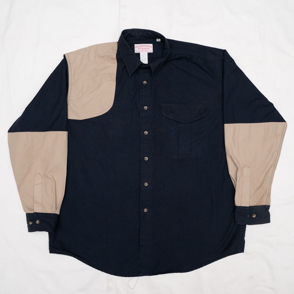 Vtg CC Filson Co Shooting Mens Button Up Shirt XL Padded‎ Hunting USA Style 552